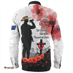 Australia Long Sleeve Button Shirt Blood And Honor Remembrance Day Tribute