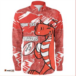 St. George Illawarra Dragons Long Sleeve Button Shirt - Theme Song