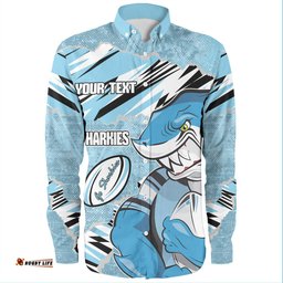 Cronulla-Sutherland Sharks Long Sleeve Button Shirt - Theme Song