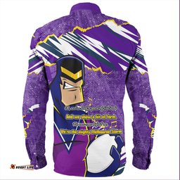 Melbourne Storm Long Sleeve Button Shirt - Theme Song