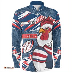 Sydney Roosters Long Sleeve Button Shirt - Theme Song