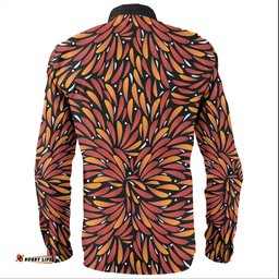 Australia Aboriginal Long Sleeve Button Shirts - Aboriginal Bush Leaves Seamless Texture Long Sleeve Button Shirts