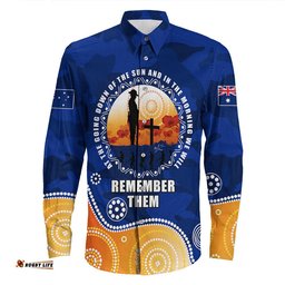 Australia Anzac Camouflage Vitality Long Sleeve Button Shirt