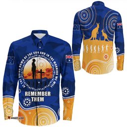 Australia Anzac Camouflage Vitality Long Sleeve Button Shirt