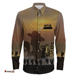 Anzac Day Keep The Spirit Alive Long Sleeve Button Shirt