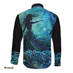 New Zealand Matariki Hiwa-i-te-rangi Long Sleeve Button Shirt Titiro ki nga Whetu Wishing Star