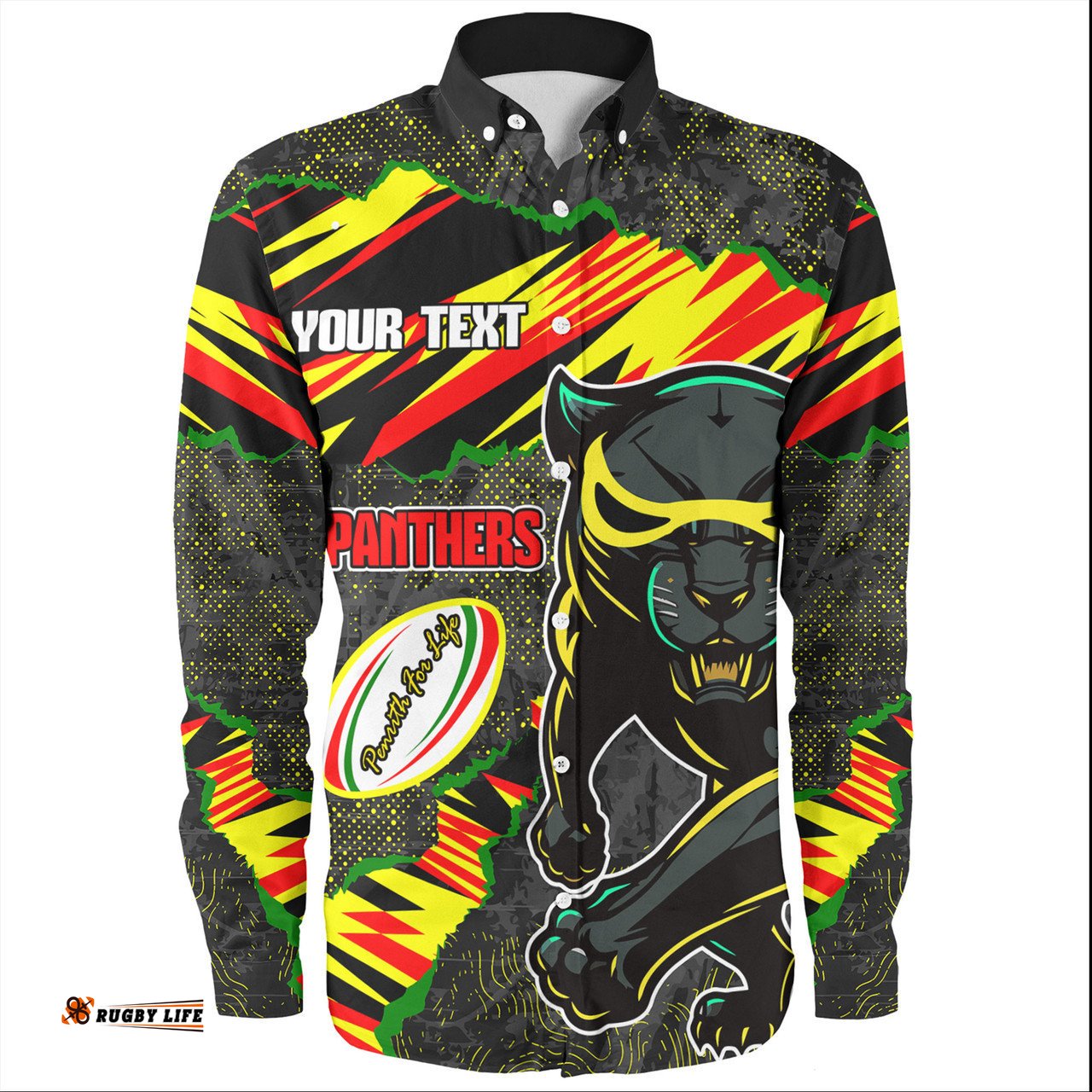 Penrith Panthers Long Sleeve Button Shirt - Theme Song