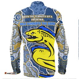 Parramatta Eels Grand Final Custom Long Sleeve Button Shirts - Custom Parramatta Eels With Contemporary Style Of Aboriginal Painting Long Sleeve Button Shirts
