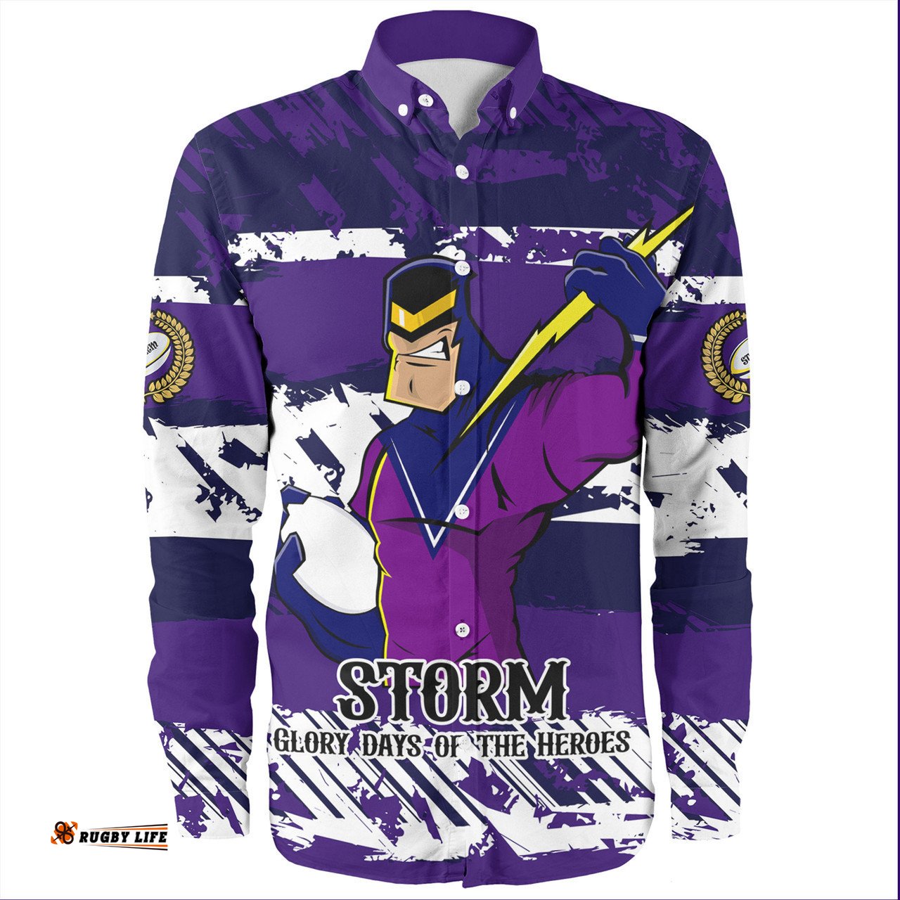 Melbourne Storm Long Sleeve Button Shirt - Theme Song Inspired