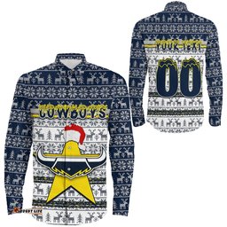 North Queensland Cowboys Christmas Long Sleeve Button Shirt
