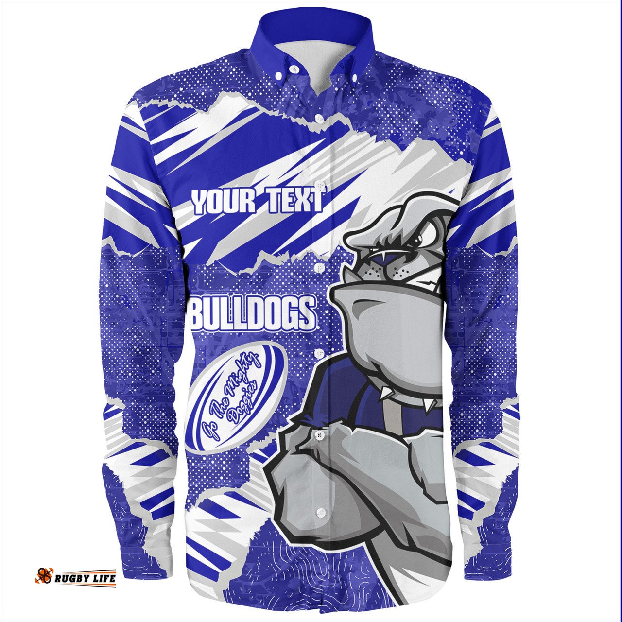 Canterbury-Bankstown Bulldogs Long Sleeve Button Shirt - Theme Song