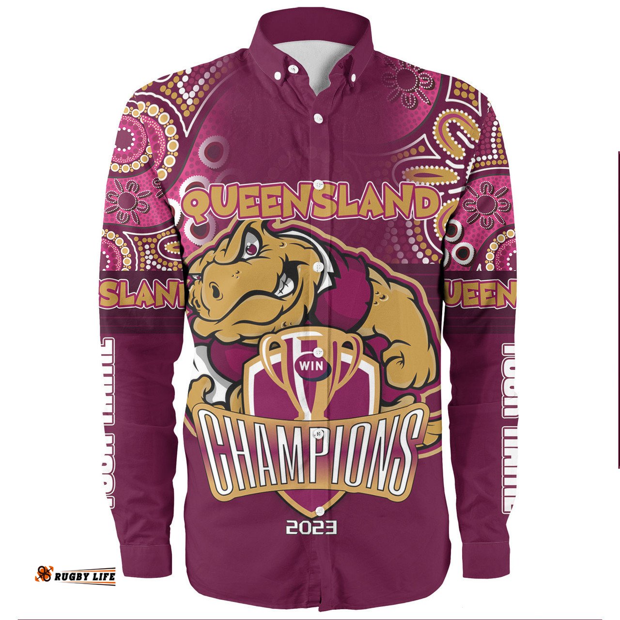 Cane Toads Sport Long Sleeve Button Shirt - Custom Talent Win Games But Teamwork And Intelligence Win Championships With Aboriginal Style