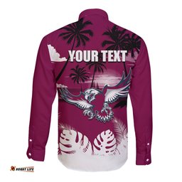 NRL Sea Eagles Long Sleeve Button Shirt Summer Vibe Style