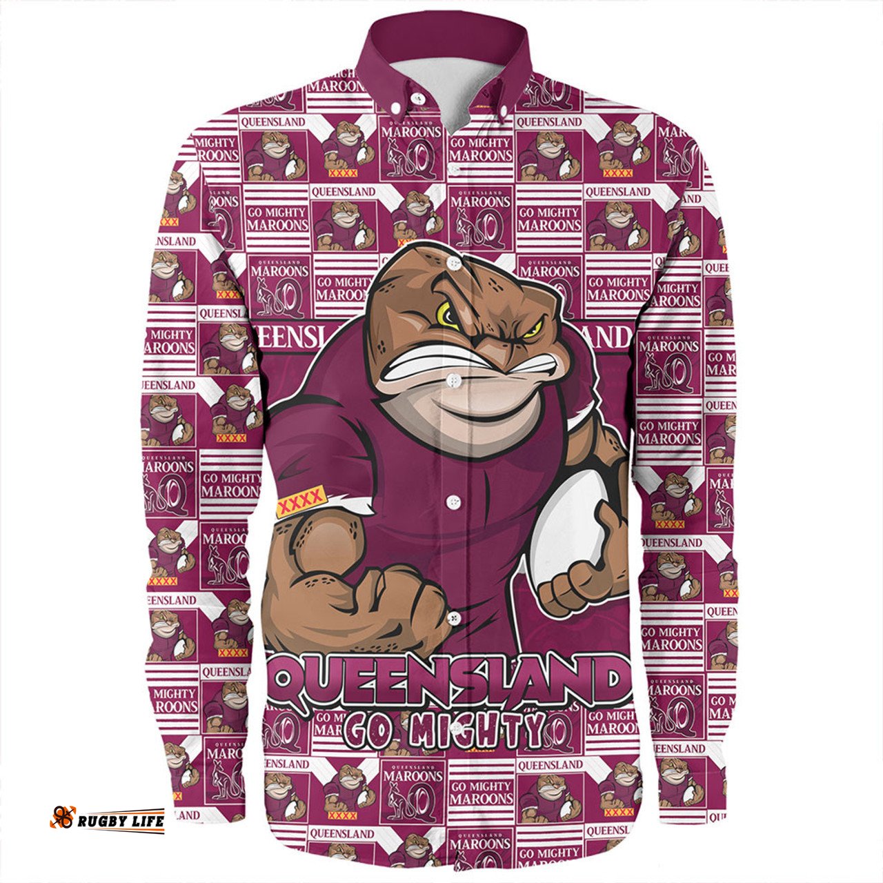 Queensland Maroons Long Sleeve Button Shirt Champion���������������������������������������������������������������������������������������������������������������������������������������������������������������������������������������������������������������������������������������������������s Pride Comic Style