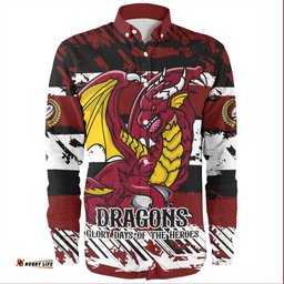 St. George Illawarra Dragons Long Sleeve Button Shirt - Theme Song Inspired