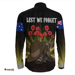 Anzac Day Hat & Boots Long Sleeve Button Shirt