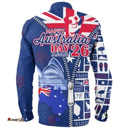 Australia Long Sleeve Button Shirt Australia Day Spirit ��������������������������������������������������������������������������������������������������������������������������������������������������������������������������������������������������������������������������������������������������� 26th January Special