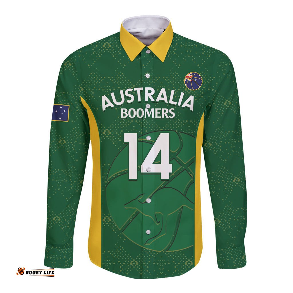 Custom Australia Basketball Long Sleeve Button Shirt Go Champions Aussie Boomers National Color