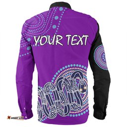 Amazing Aussie Australia Aboriginal Custom Purple Rainbow Serpent Dreaming Inspired Long Sleeve Shirt