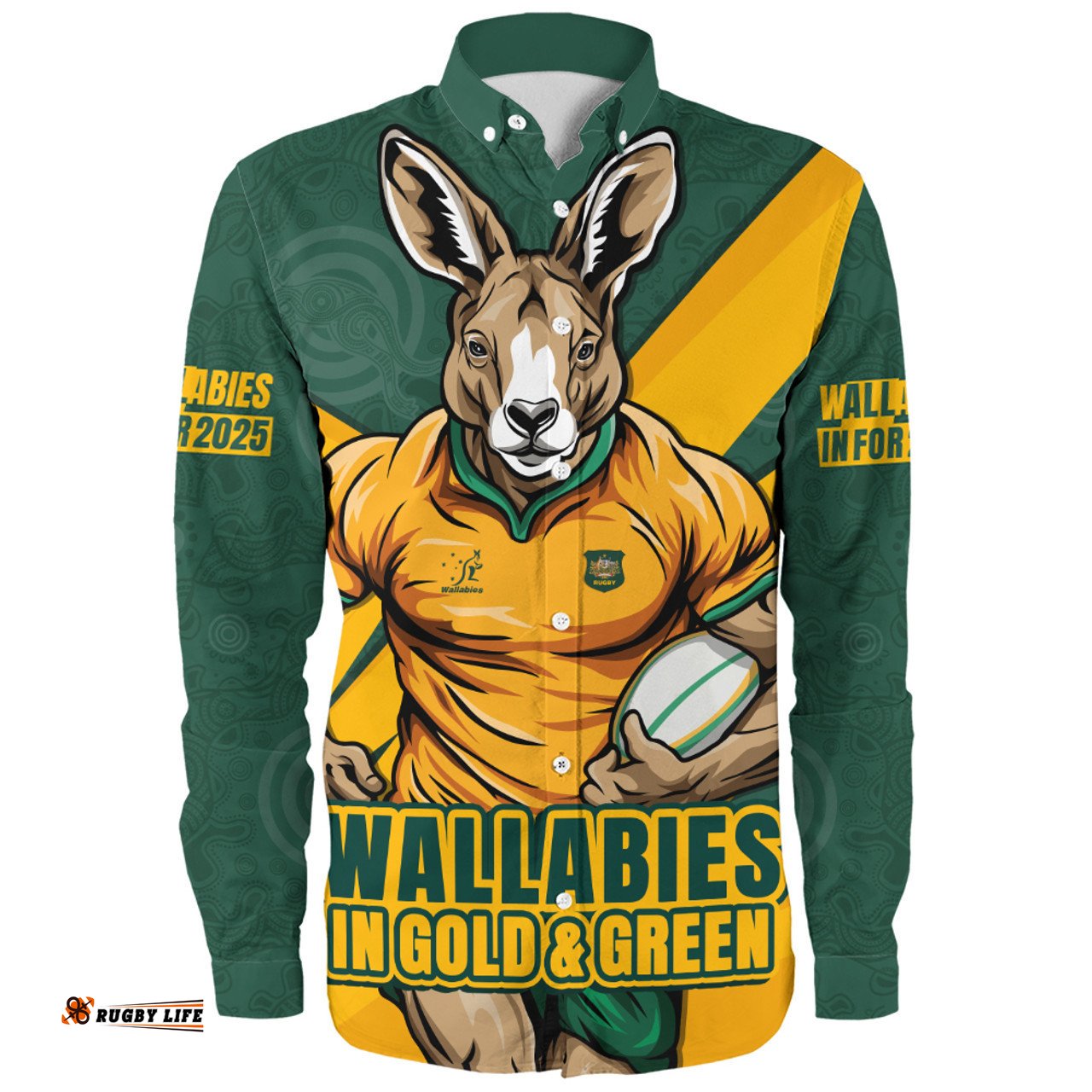 Amazing Aussie Aussie Wallabies Aboriginal Strength Wear Wallabies Rugby Edition Long Sleeve Shirt