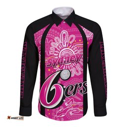 Custom Sixers Cricket Indigenous Long Sleeve Button Shirt Inspirations
