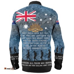 Amazing Aussie Australia Anzac Day Australia and New Zealand Warriors All gave some Some Gave All Blue Long Sleeve Shirt