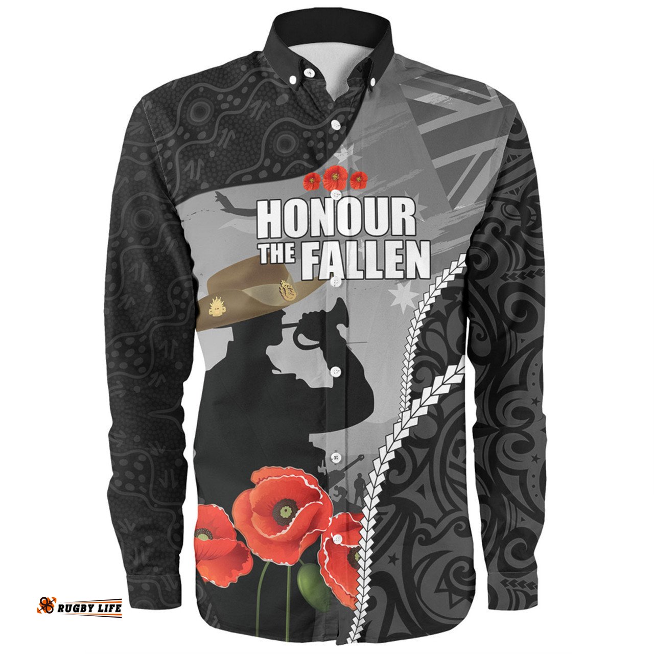 Amazing Aussie Australia Anzac Day Custom Australia And New Zealand Warriors Honour The Fallen Lest We Forget Long Sleeve Shirt