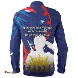 Amazing Aussie Australia Anzac Day Custom Lest We Forget With Blue Camouflage Pattern Long Sleeve Shirt