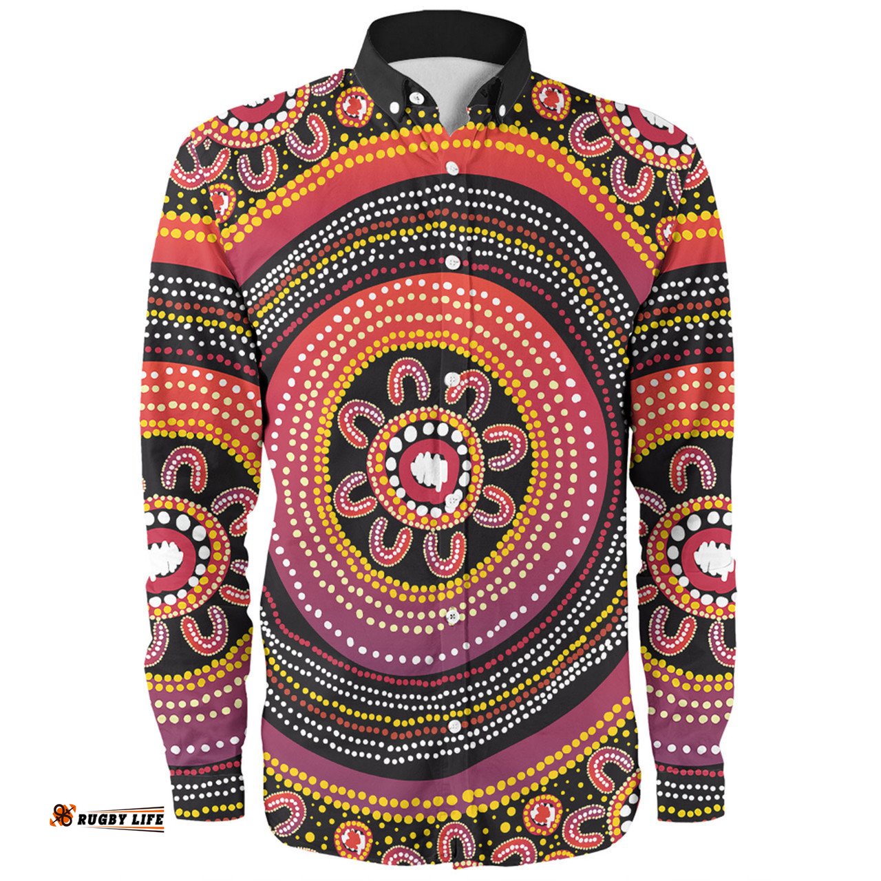Amazing Aussie Australia Aboriginal Aboriginal Dot Art Design Long Sleeve Shirt