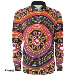 Amazing Aussie Australia Aboriginal Aboriginal Dot Art Design Long Sleeve Shirt