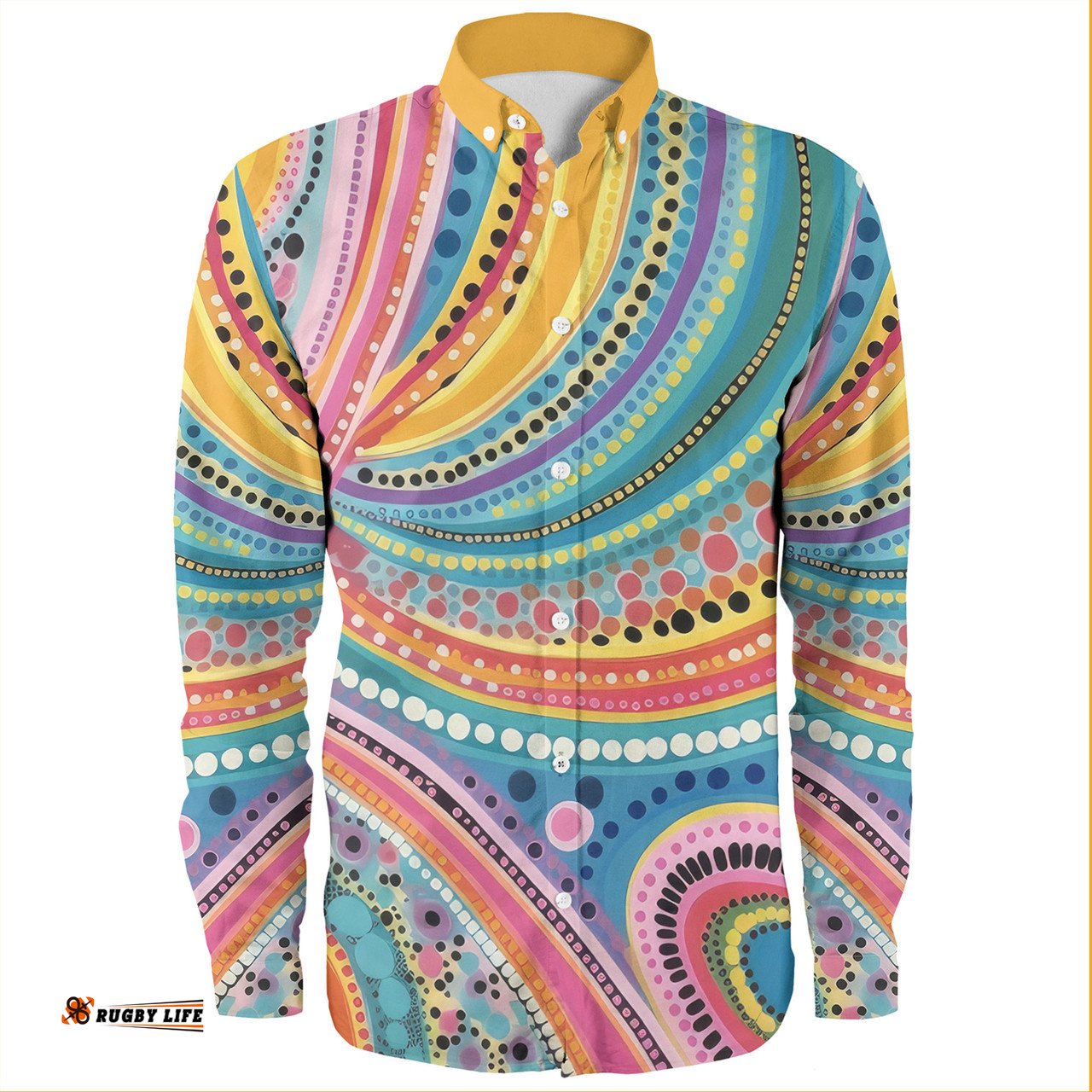 Amazing Aussie Australia Aboriginals Australian Indigenous Aboriginal Art Vivid Pastel Colours Ver 3s Long Sleeve Shirt