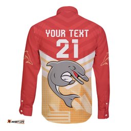 NRL Dolphins Australia Day Custom Long Sleeve Button Shirt Sydney Opera House Style