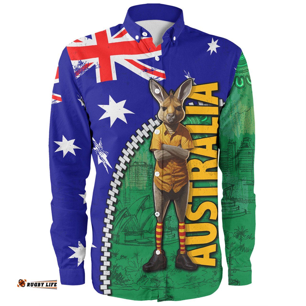 Amazing Aussie Australia Custom Kangaroo Happy Australia Day Long Sleeve Shirt