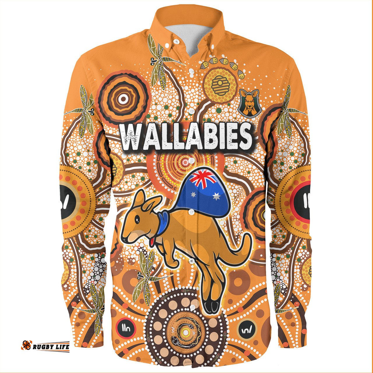 Amazing Aussie Australia Aboriginal Customs Dragonfly Flies Into Beehive And Snake Circles Long Sleeve Shirt