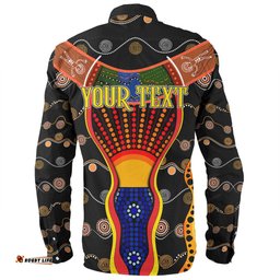 Amazing Aussie Australia Aboriginal Custom Indigenous Dot With Boomerang Inspired Long Sleeve Shirt