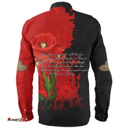 Amazing Aussie Australia Anzac Day Custom Australian And New Zealand Warriorsers In Flanders Fields Poppy Flowers Long Sleeve Shirt