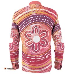 Amazing Aussie Australia Dot Painting Inspired Aboriginal Aboriginal Style Dot Long Sleeve Shirt
