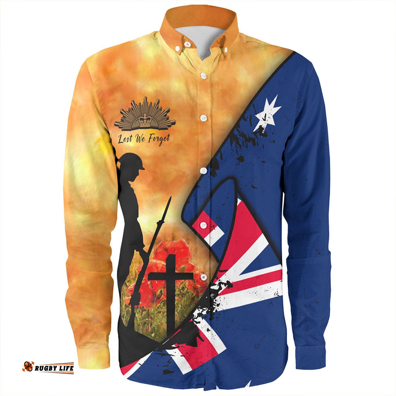 Amazing Aussie Australia Anzac Day Anzac Day Flag Lest We Forget Long Sleeve Shirt