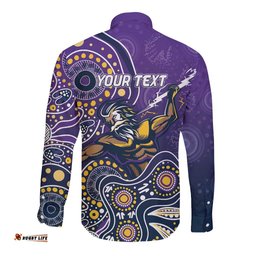 Personalised Storm Rugby Aboriginal Long Sleeve Button Shirt 2024 GO Storms