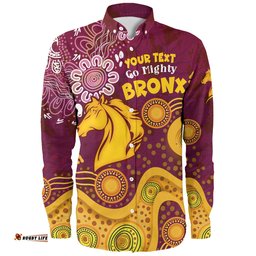 Amazing Aussie Brisbane Broncos Custom Go Mighty Bronx Shirt Long Sleeve Shirt
