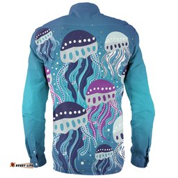 Amazing Aussie Australia Aboriginal Aboriginal Art Painting With Jellyfish Long Sleeve Shirt