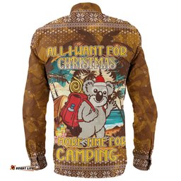 Amazing Aussie Australia Camping Christmas All I Want For Xmas Is More Time For Camping Long Sleeve Shirt