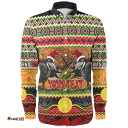 Amazing Aussie Australia Christmas Aboriginal Custom Aboriginal Dreamtime Wangkarnal Crows Long Sleeve Shirt
