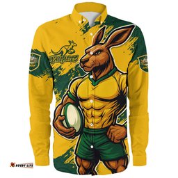 Amazing Aussie Aussie Wallabies Wallabies Kangaroo Power Rugby Long Sleeve Shirt