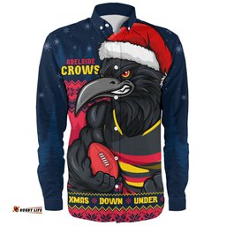 Amazing Aussie Adelaide Crows Merry Christmas Down Under Footy Power Style Long Sleeve Shirt
