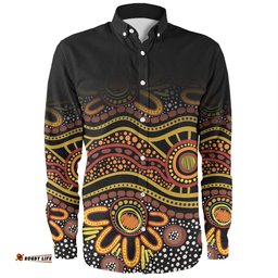 Amazing Aussie Australia Aboriginal Custom Dot In Aboriginal Style Long Sleeve Shirt