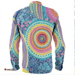 Amazing Aussie Australia Aboriginals Dots Pattern And Vivid Pastel Colourss Long Sleeve Shirt