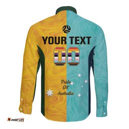 Custom Pride Month Matildas Long Sleeve Button Shirt Australia Til Its Done Mixed Color