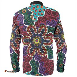 Amazing Aussie Australia Aboriginals Aboriginal Dot Art Color Inspireds Long Sleeve Shirt