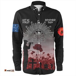 Amazing Aussie Australia Anzac Day Lest We Forget Red Long Sleeve Shirt